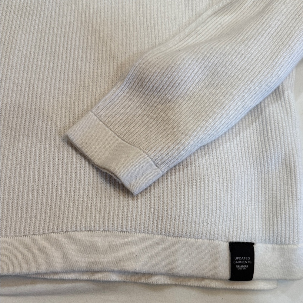 Pull&Bear Off-White Ribbed Knit Sweater - Picture 3 of 6
